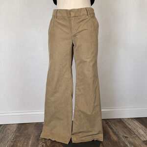 Vintage Y2K Gap Tan Corduroy Flare Pants Size 6R Mid Rise Fall Light Academia
